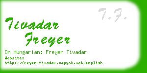 tivadar freyer business card